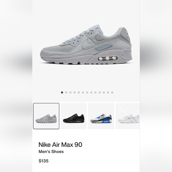 Nike Other - Brand New Nike Air Max 90 Men's Sneakers in Light Gray Original Box Not Included
